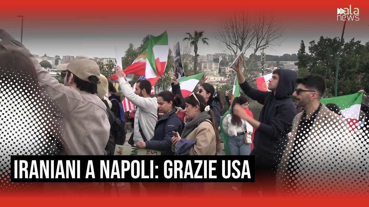 Iraniani davanti consolato Usa a Napoli: 