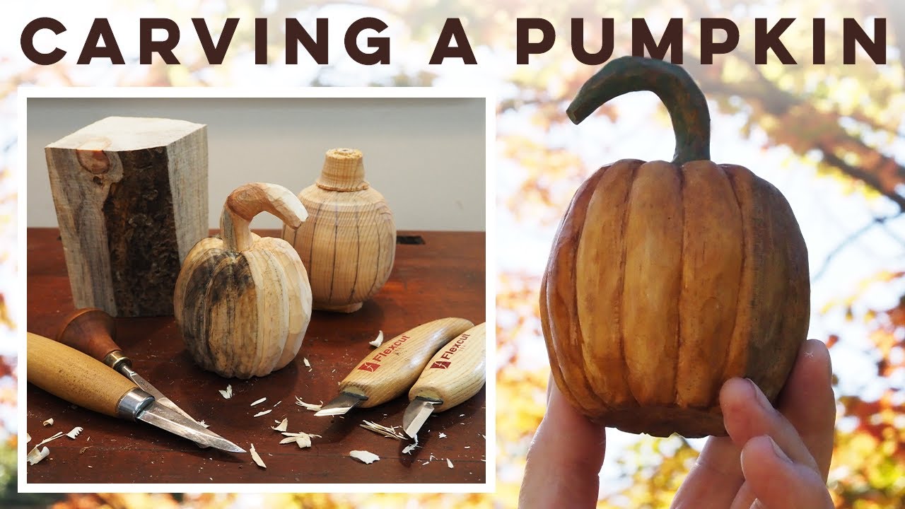 How to Whittle a Wooden Pumpkin