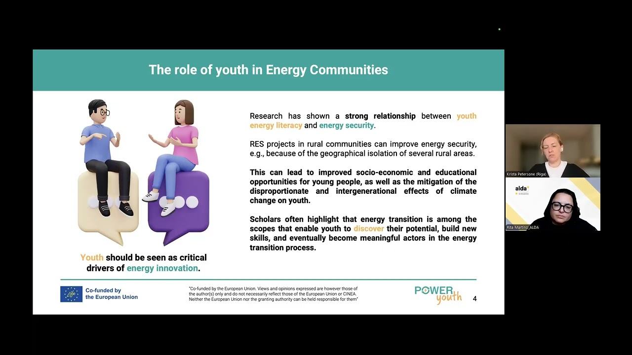 POWER YOUTH - The role of youth in Energy Communities; Webinar 4