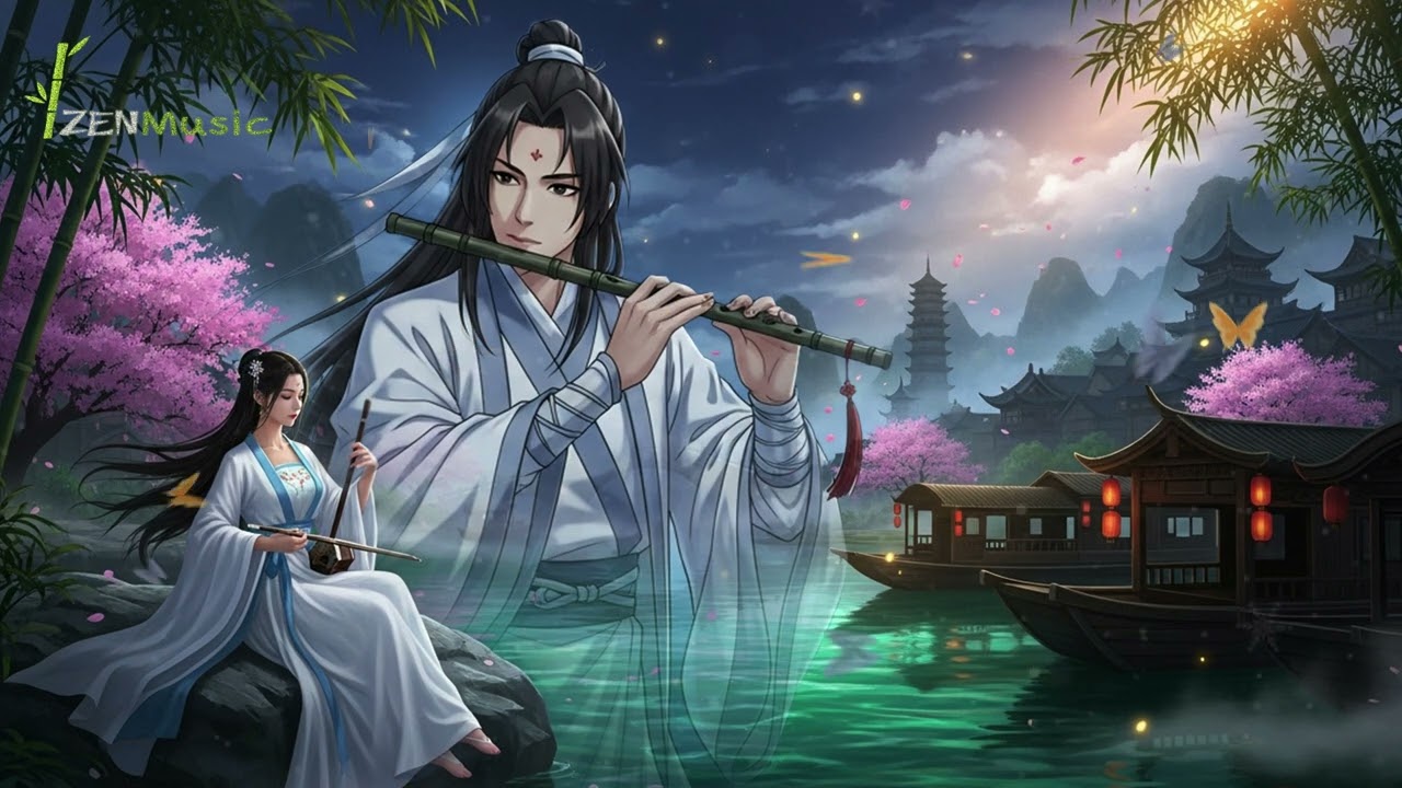 Calm Night make You Deep Sleep with Zen Meditation, Relaxation and Peaceful Chinese Instrumental
