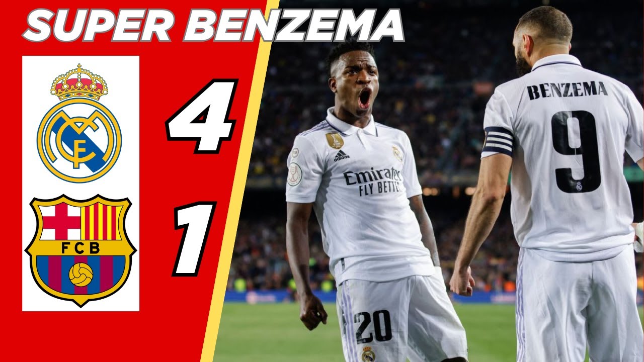 Real Madrid vs Barcelona 4-1 | Semifinal Copa Del Rey 2023 | Benzema hattrick destroys Barca