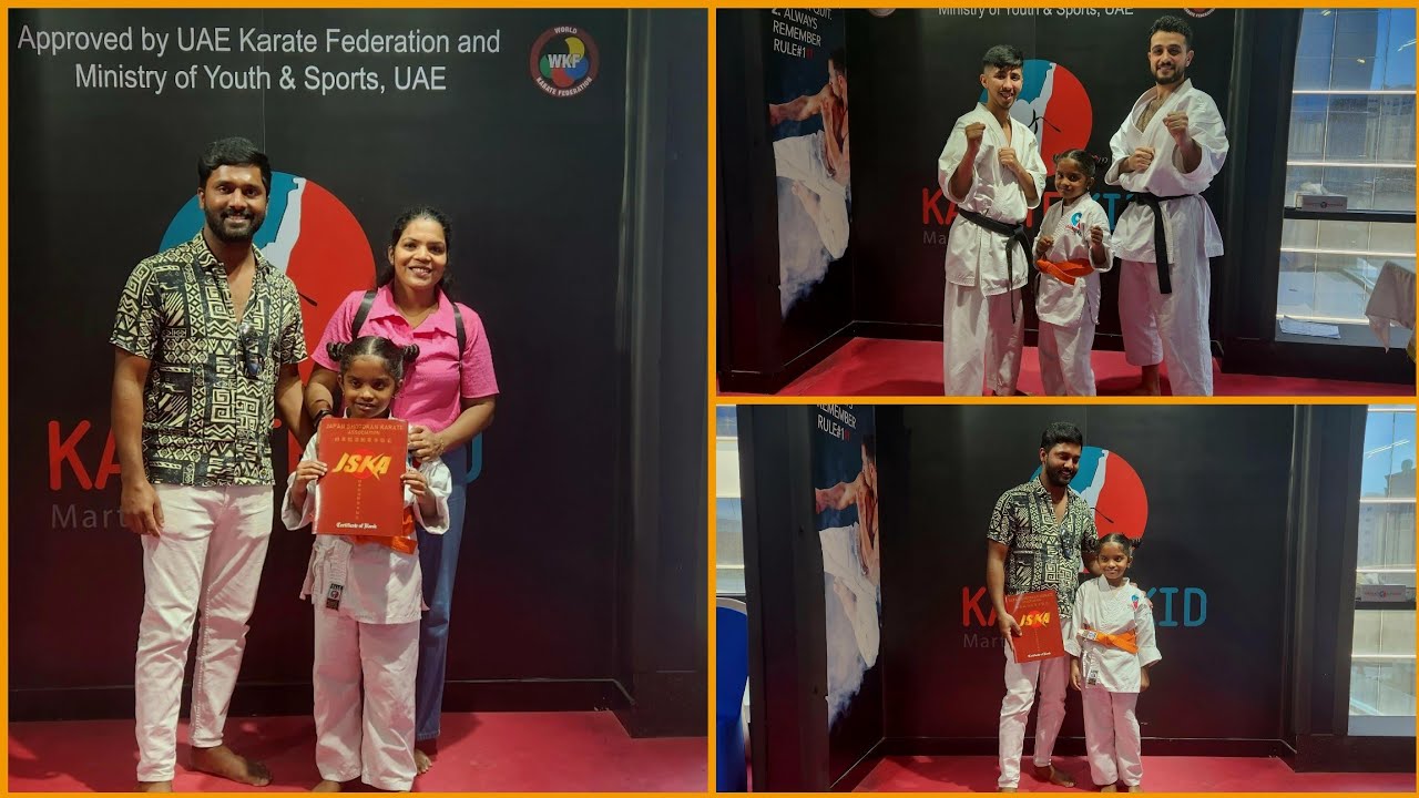 Daksha's Karate belt test||Yellow to Orange  belt test||#karate kid Dubai