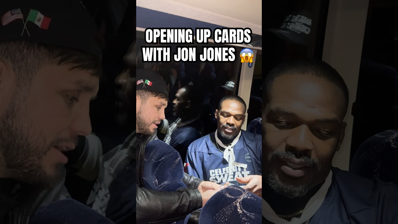 Opening up @Topps  cards with the GOAT Jon Jones. The greatest trading cards on the market! 😱🐐