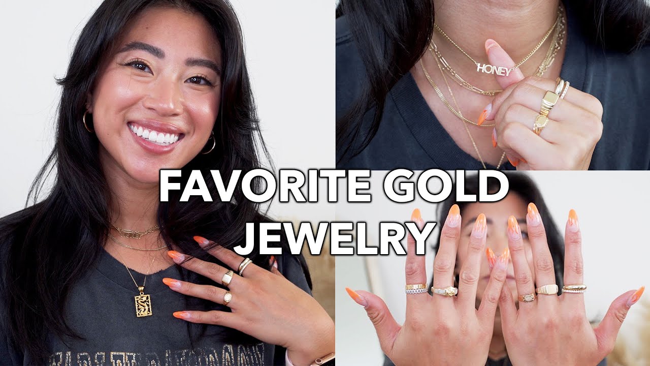 MY GOLD JEWELRY COLLECTION! My Top Favorites / Most Worn + a Mini Hair Routine!