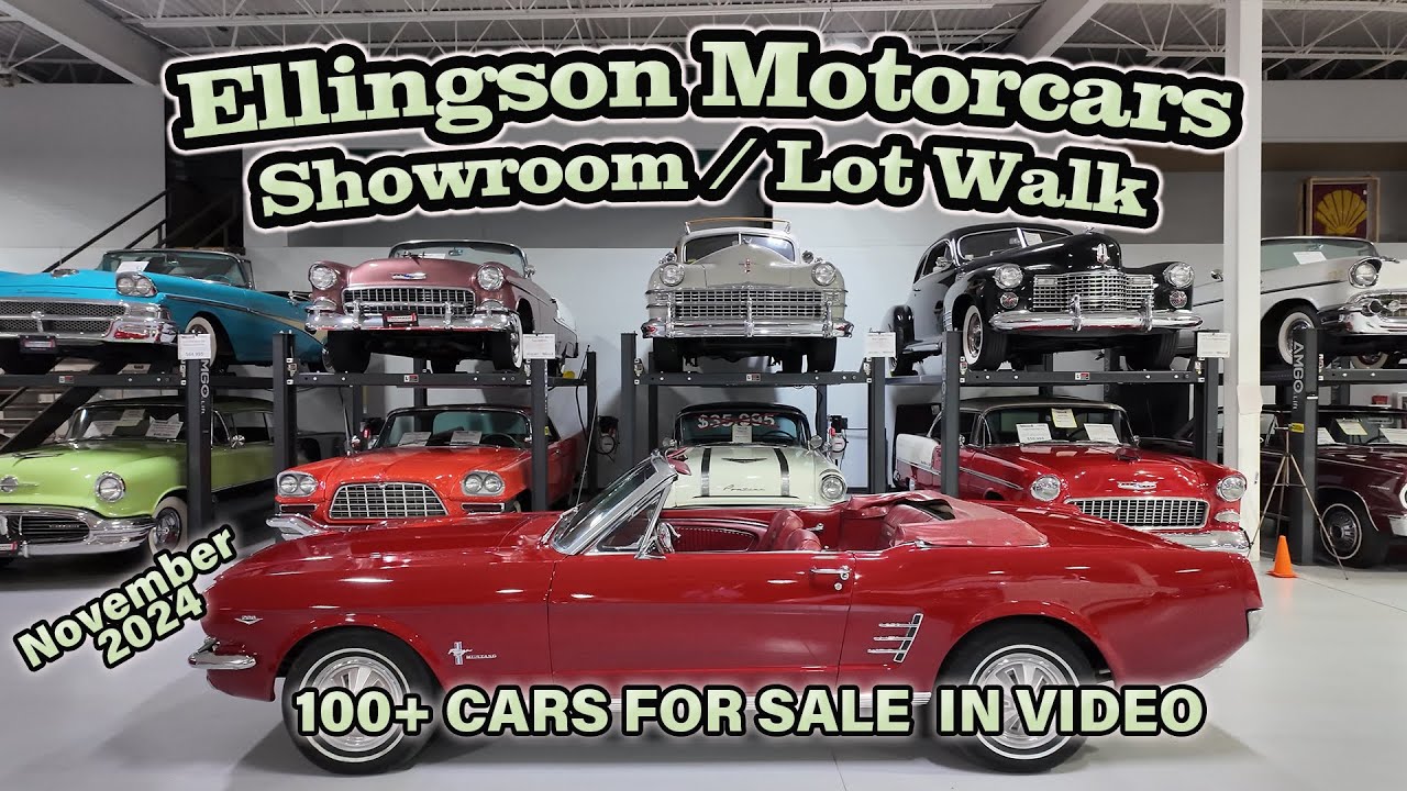 CLASSIC COLLECTOR CARS FOR SALE - Ellingson Motorcars -  Lot Walk /  Showroom Tour November 2024