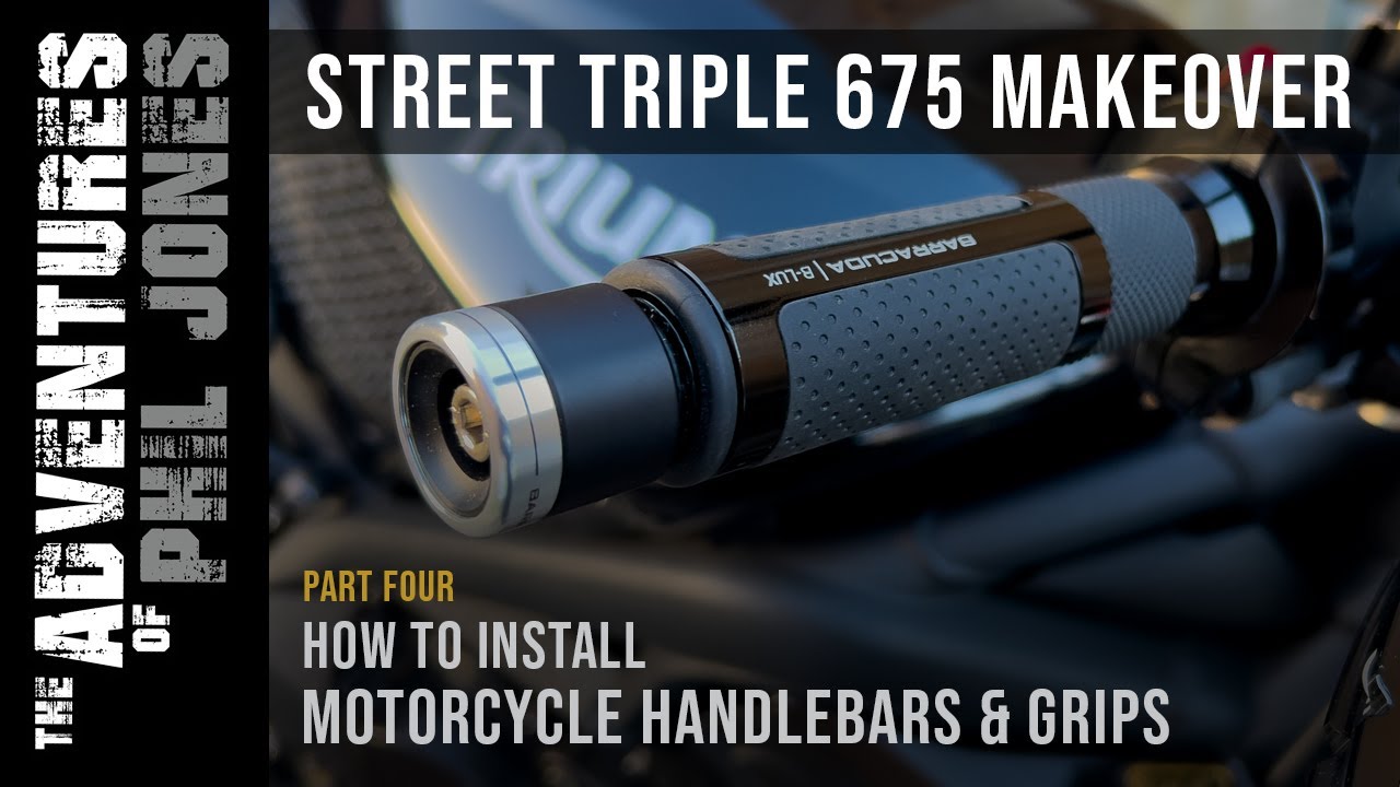 How to Install Motorcycle Handlebars and Grips - Street Triple 675 Makeover