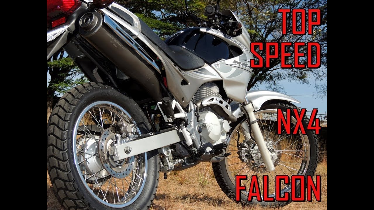 HONDA NX400 FALCON - TOP SPEED (HD)
