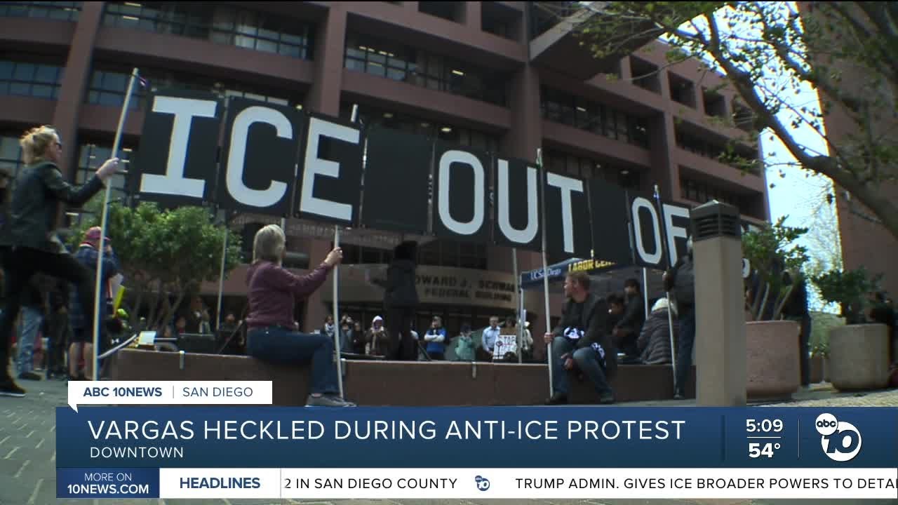 Protesters continue weekly demonstrations against ICE enforcement in San Diego