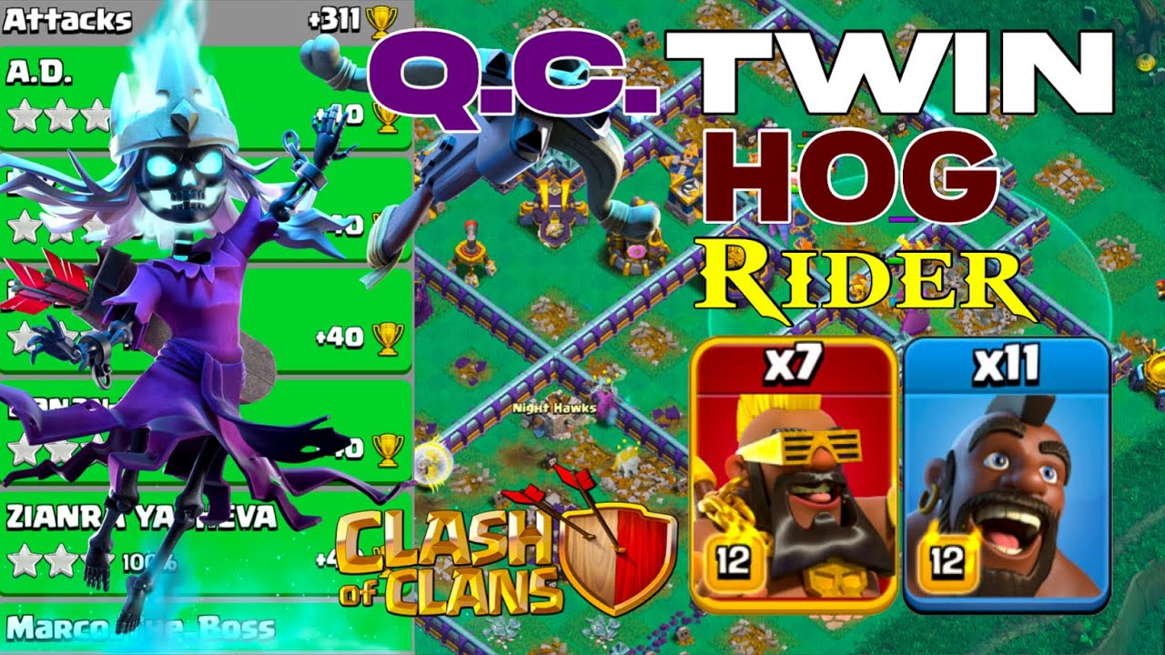 Double Trouble: TH15 Queen Charge Hog + Super Hog Rider Legend League Attacks!