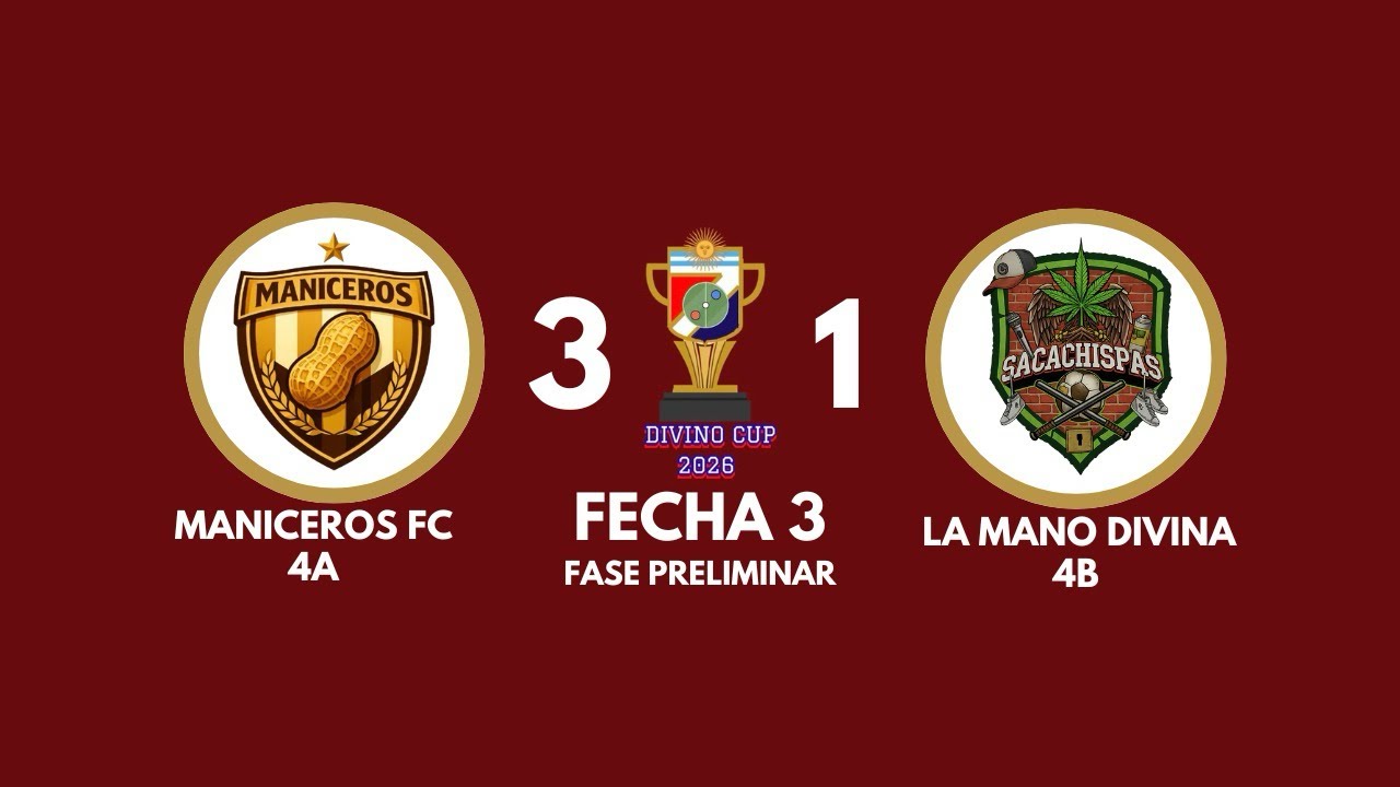 Maniceros Fc “4A” vs Sacachispas “4B” | FECHA 3 | Fase preliminar | Divno Cup Haxball 2026