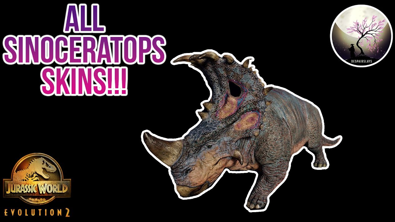 ALL SINOCERATOPS SKINS SHOWCASE!!! [4K] - Jurassic World Evolution 2