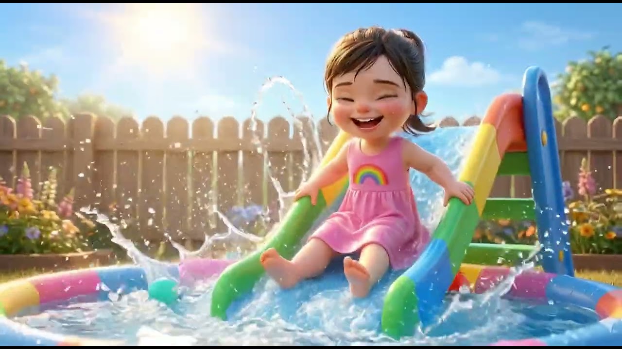 Splash Splash Song 💦 | Fun Kids Cartoon | Nursery Rhymes 3D