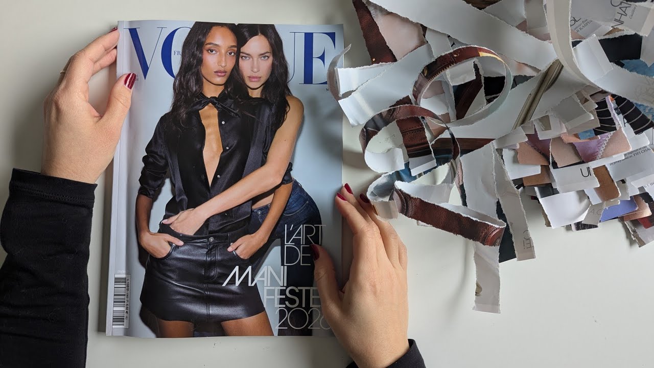 ASMR Destroying Vogue Magazine (no talking, ripping paper sounds)