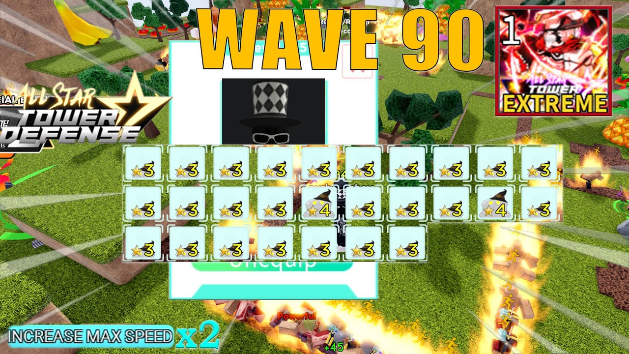 Wave 90 Extreme Infinite Mode (x27 EXP Units) | Solo Gameplay | Roblox All Star Tower Defense