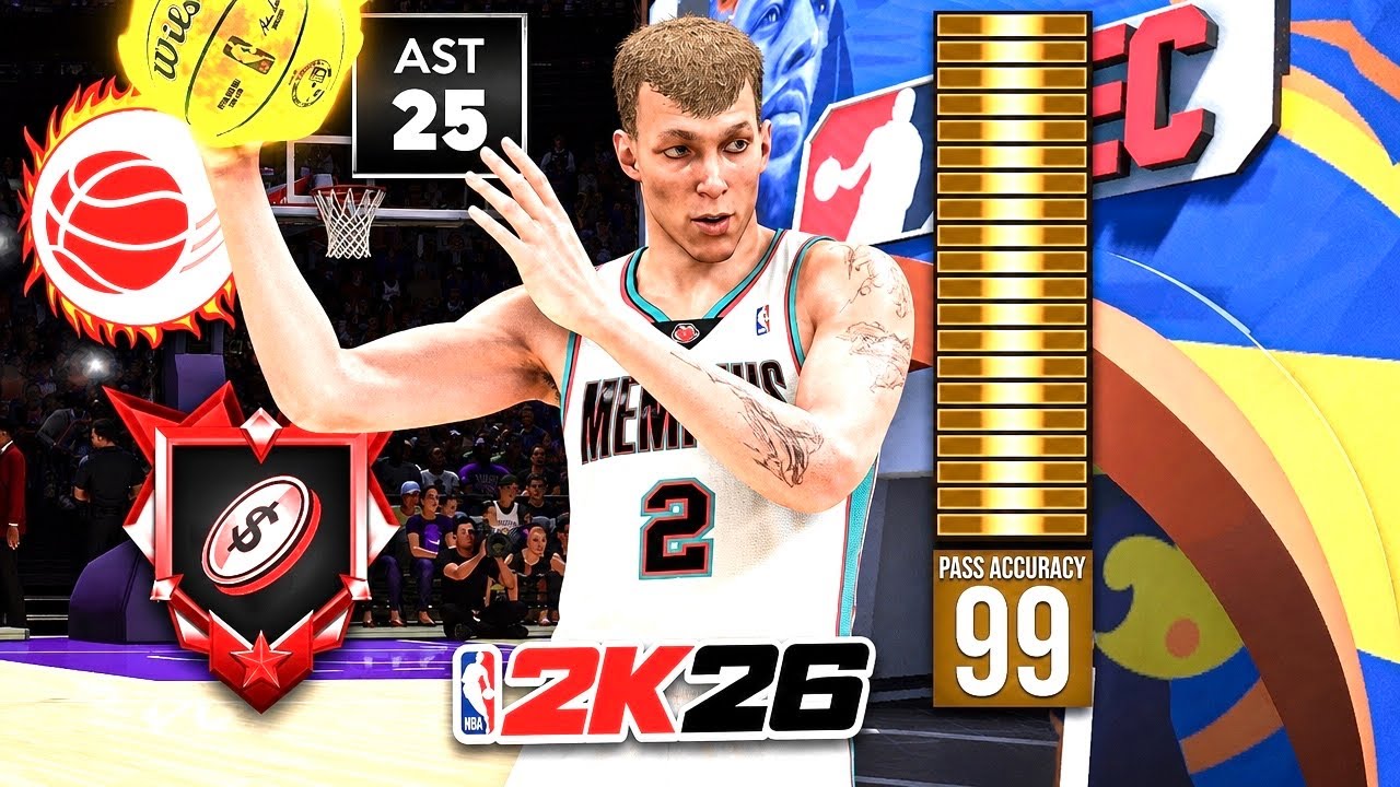ДЖЕЙСОН УИЛЬЯМС + 99 ТОЧНОСТИ ПАСА, ЭФФЕКТНЫЕ ПЕРЕДАЧИ в RANDOM REC (NBA 2K26)