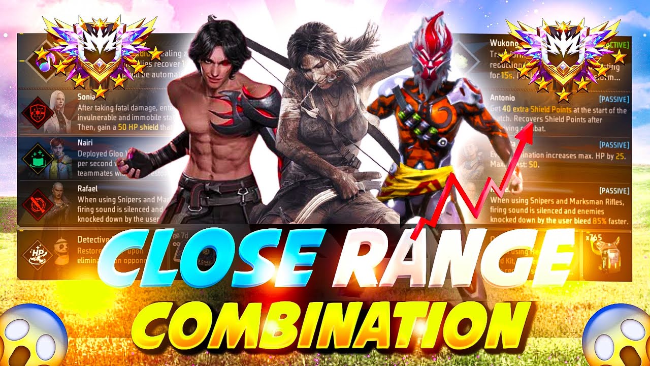 CLOSE RANGE BR COMBINATION | Br  rank best character combination | best character skill for br rank