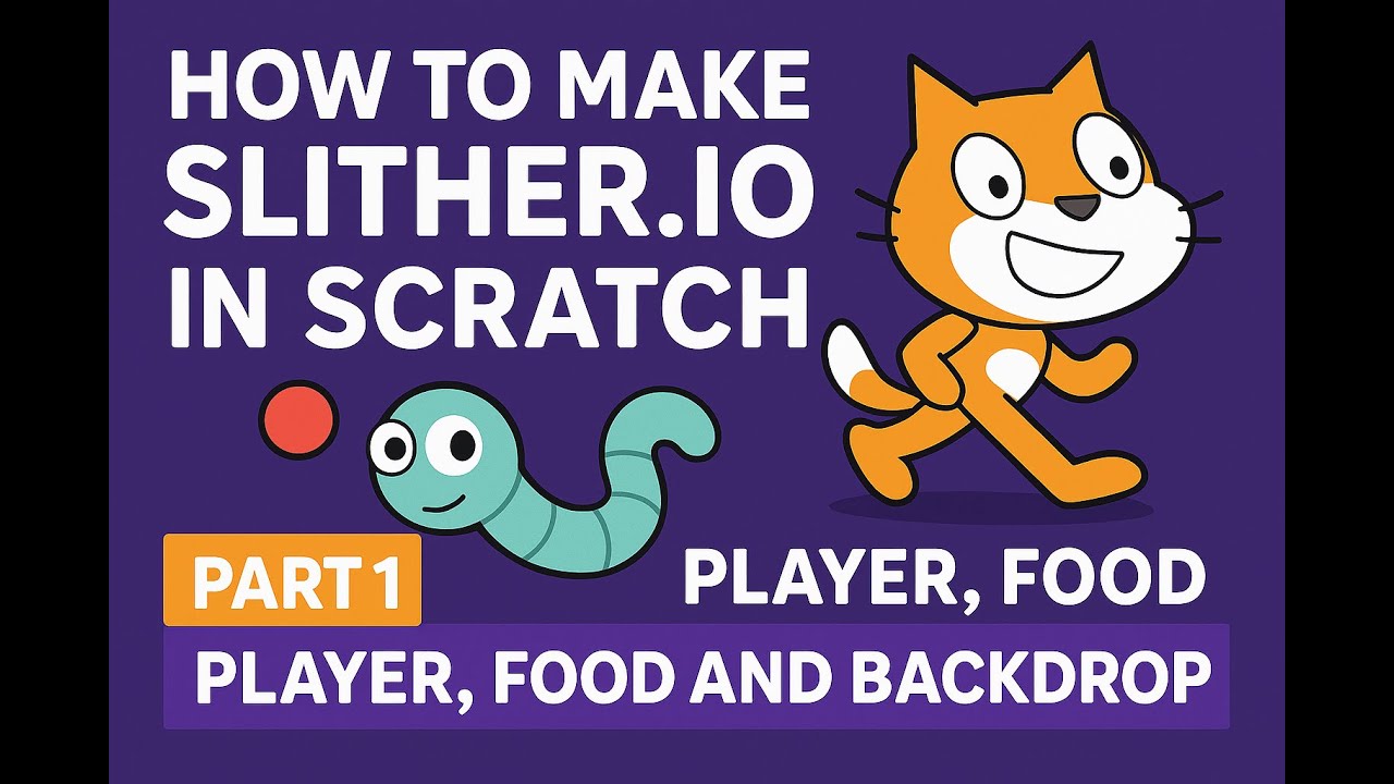 How to make slither io in scratch part1 (player, food and backdrop)