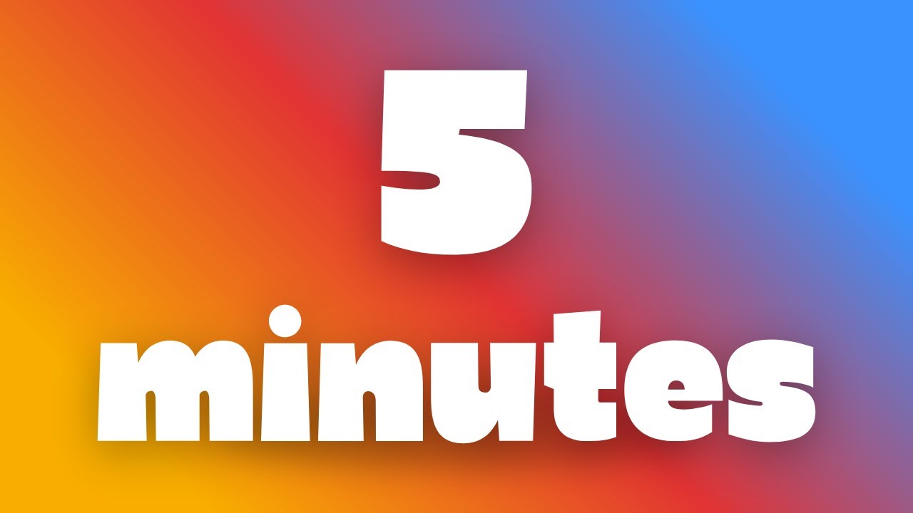 5 Minute Countdown Timer | Fire Colors
