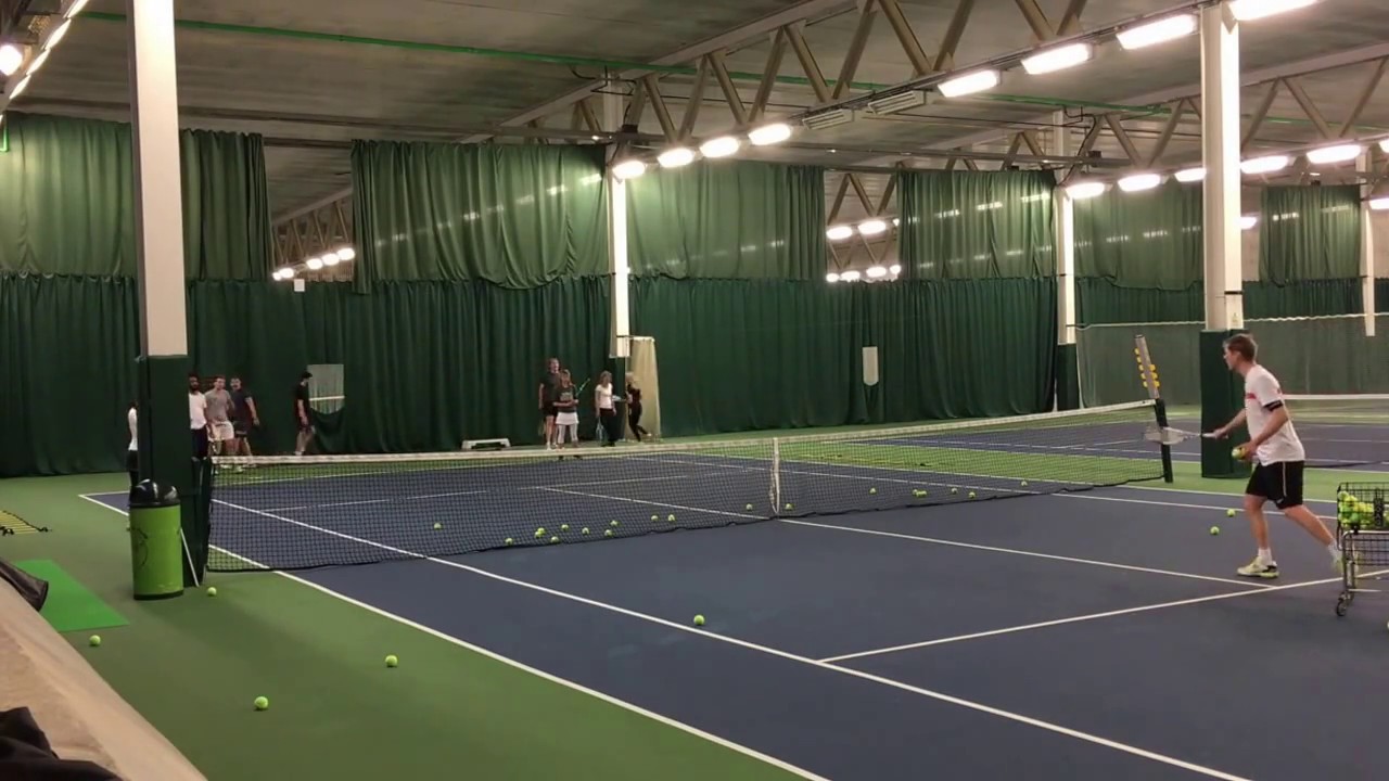 Andy Hill Cardio Tennis Hit and Split drill with smash and sprint smash progression