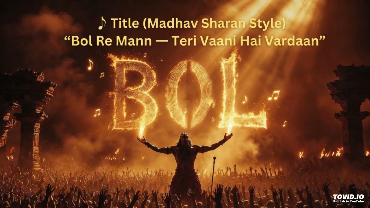 🎵 Title (Madhav Sharan Style) “Bol Re Mann — Teri Vaani Hai Vardaan”