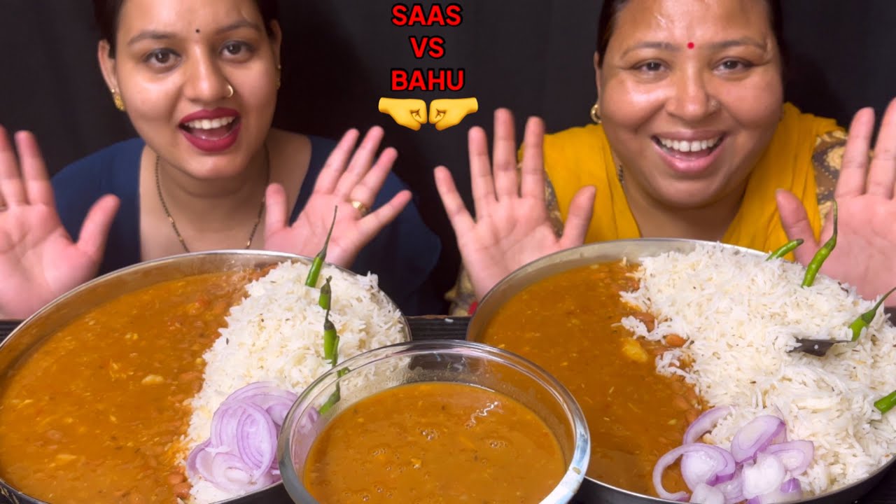 Eating Rajma Chawal Challenge II Saas Vs Bahu Eating Challenge I Foodie Gd