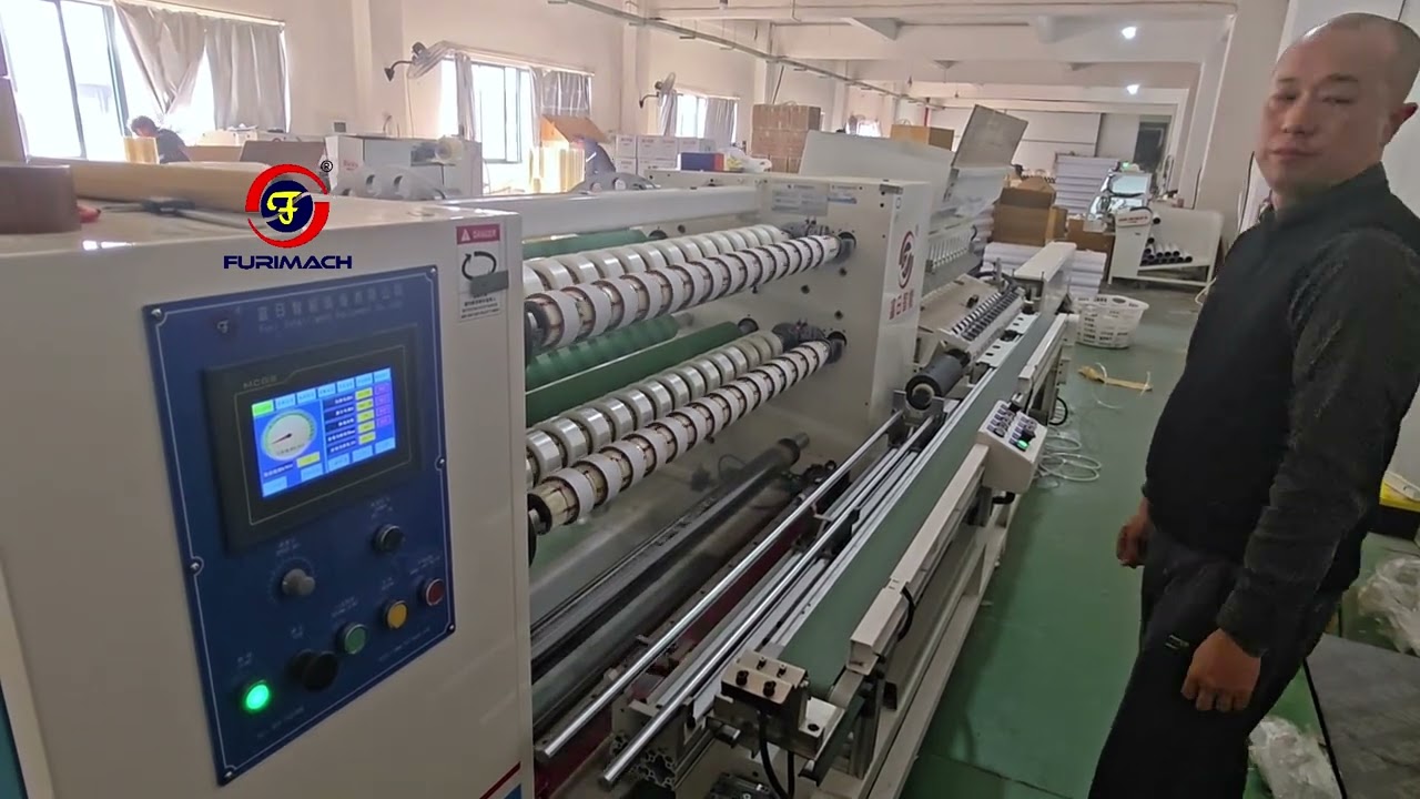 FR-210N Sealing Tape Slitting Machine with Auto Core Loading Device#slittingmachine #machine #tape