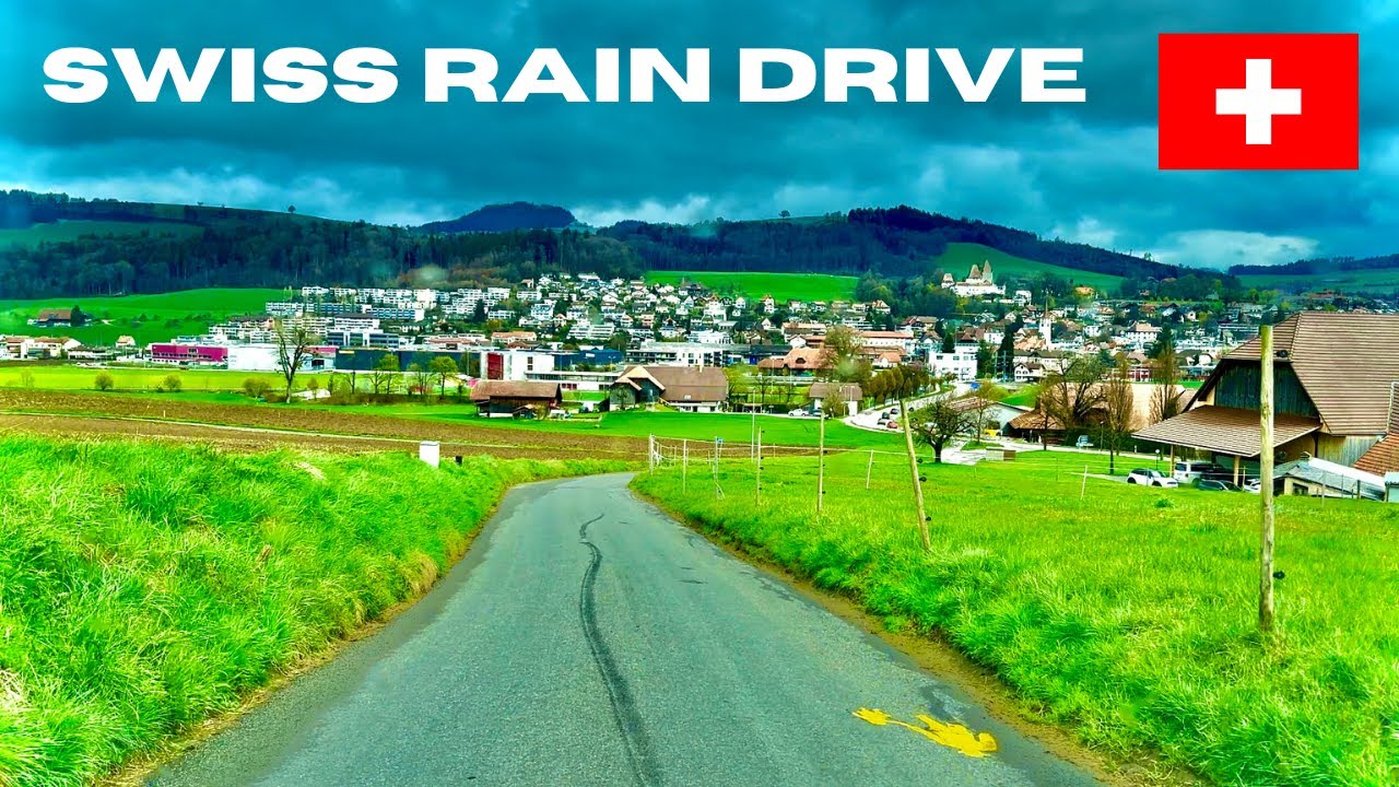 Rainy Day Drive Through Switzerland's Breathtaking Landscapes