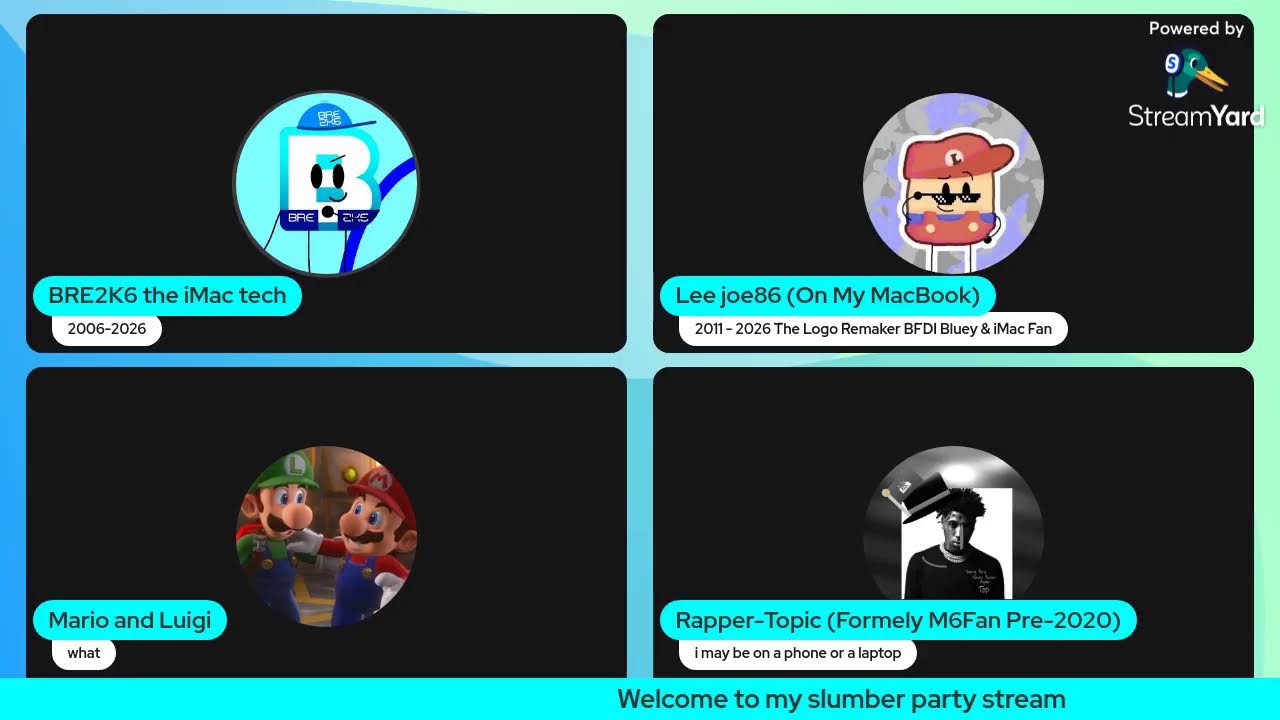 Brandon's slumber party stream 16
