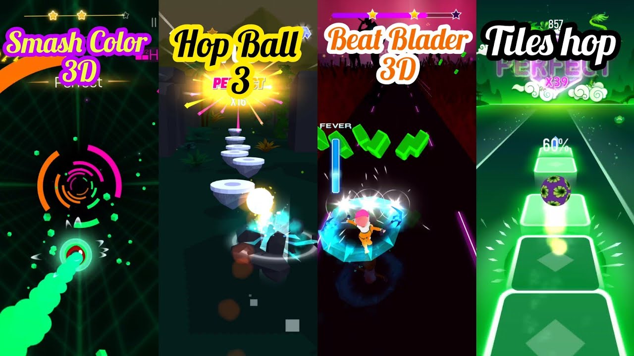 Bad Guy -Smash Color 3D Vs Hop Ball 3 Vs Beat Blader 3D Vs Tiles Hop