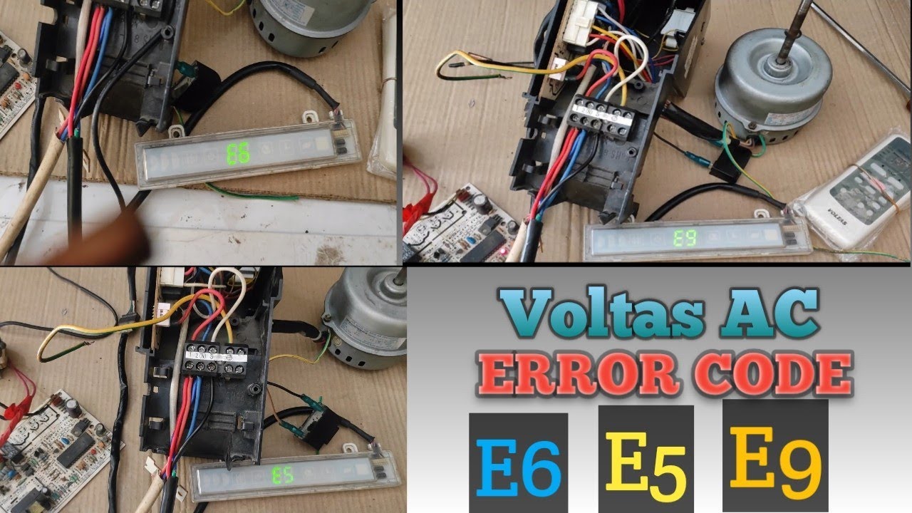Voltas non Inverter AC error code explain in Hindi #E5 #E6 #E9 @saini solution repairing
