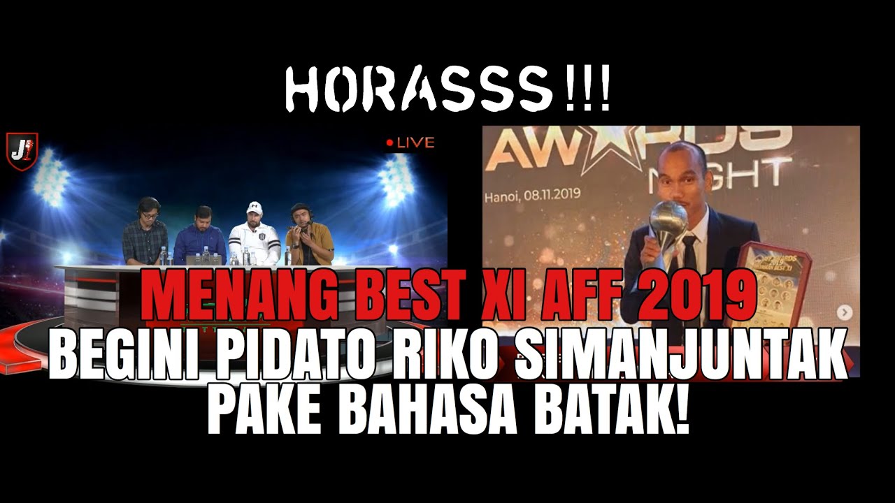 PIDATO RIKO SIMANJUNTAK JADI BEST XI AFF DALAM BAHASA BATAK