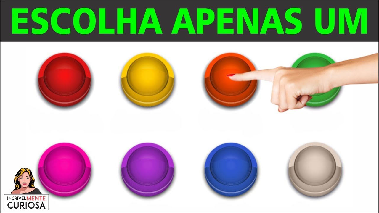 QUAL BOT&Atilde;O VOC&Ecirc; APERTARIA? TESTE PSICOL&Oacute;GICO E PERSONALIDADE [IncrivelMente Curiosa]