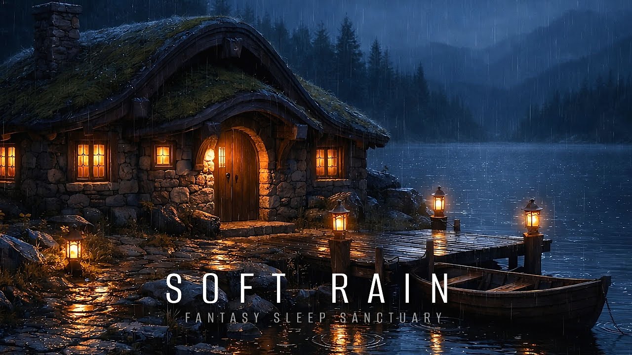 Celtic Cottage by the Lake 🌧️ Soft Rain for Deep Sleep & Relaxation