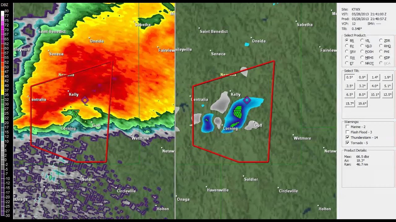 Multiple Mesocyclones Example On Radar