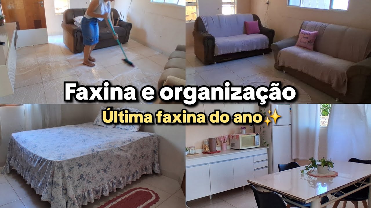 Faxina pesada completa🫧🏠lavei e decorei a casa para ano novo 