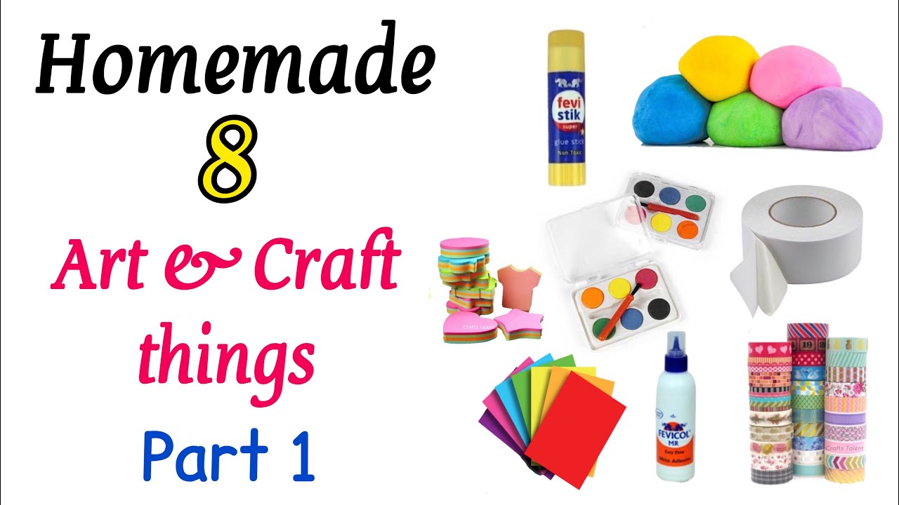 8 homemade craft things/DIY homemade craft kit/homemade craft material kit /how to make craft things