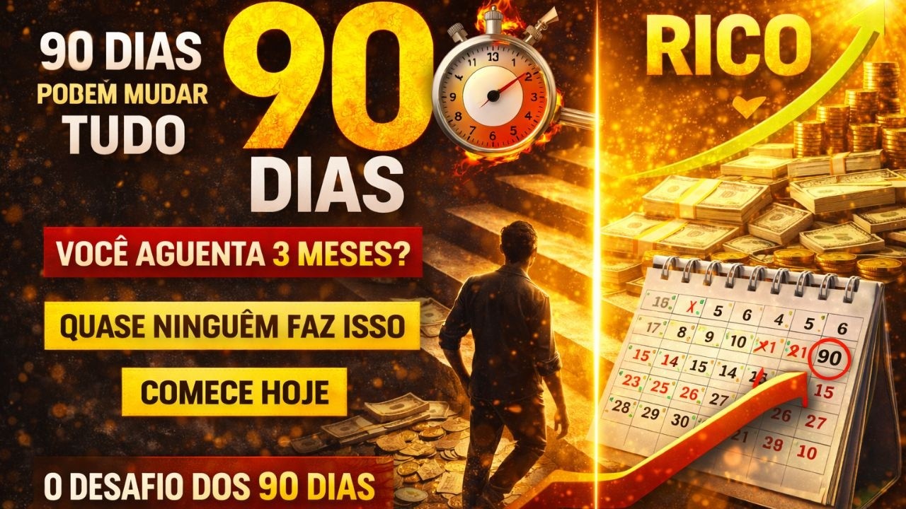 A Regra dos 90 DIAS que te Deixará Rico #MudançaFinanceira#PlanoDe90Dias#TransformaçãoFinanceira