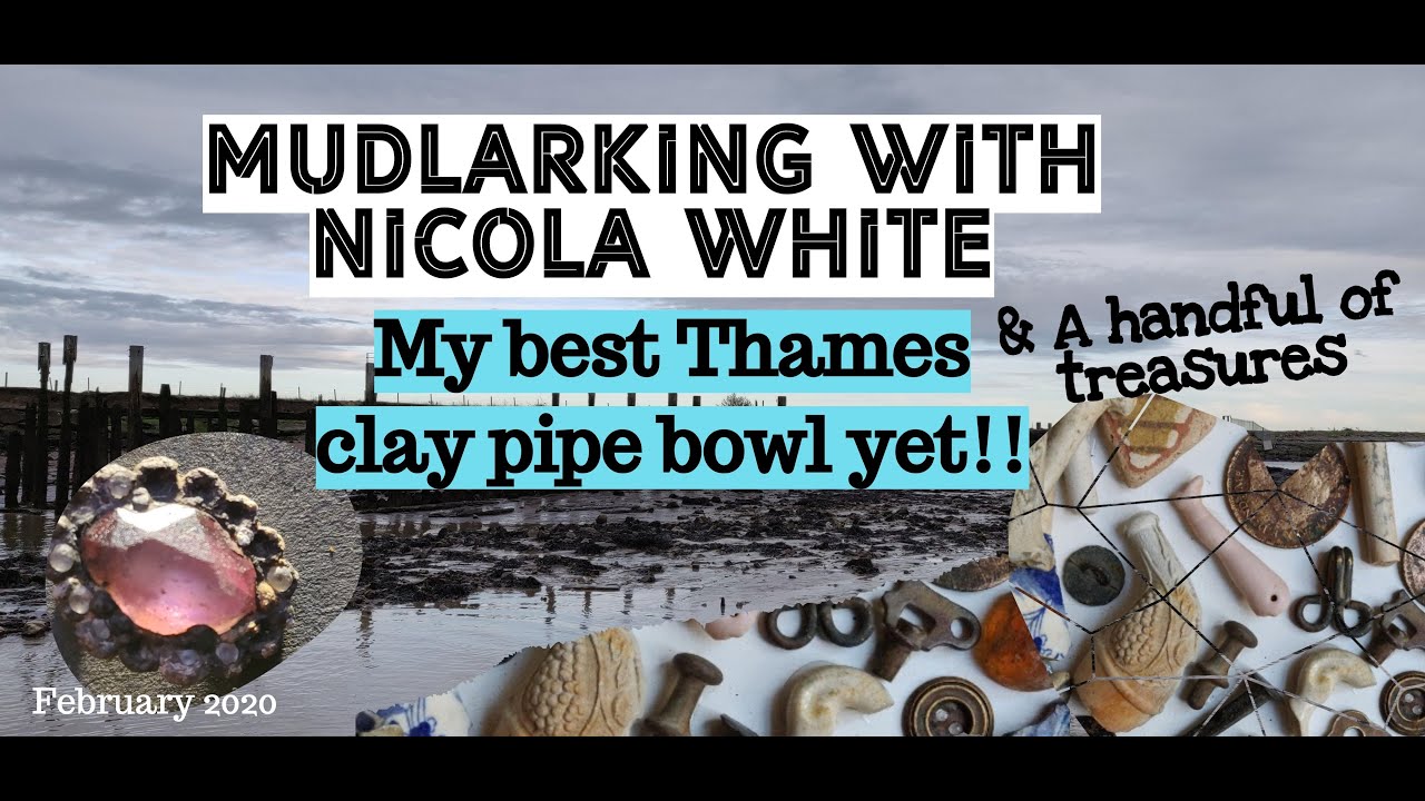 My BEST EVER clay pipe bowl yet! - Mudlarking the River Thames with Nicola White