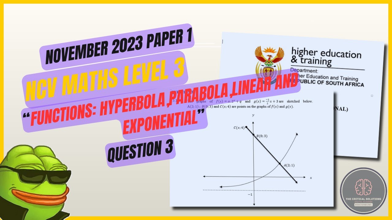 NCV Maths Level 3: Understanding Functions Made Easy | November 2023 Paper 1 Q3 Explained