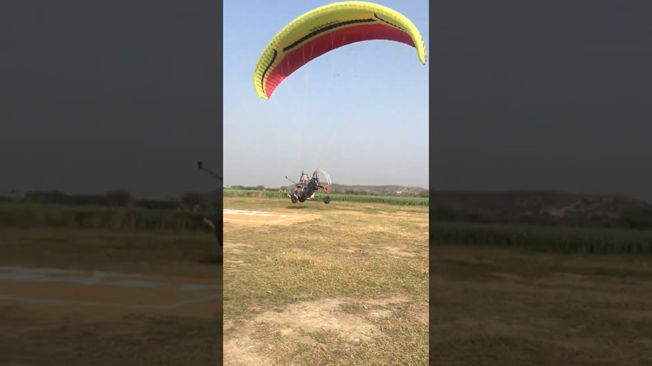 paramotor landing short video