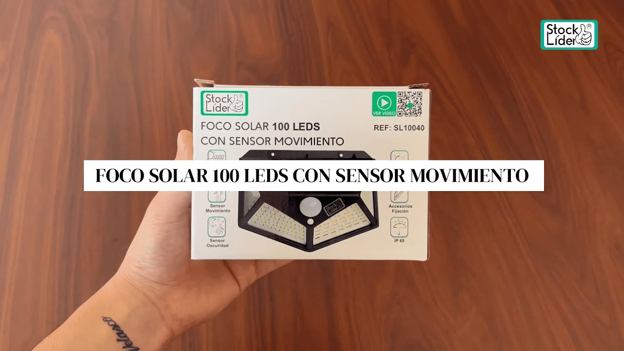 Lámpara Solar 100 LEDS Con Sensor Movimiento