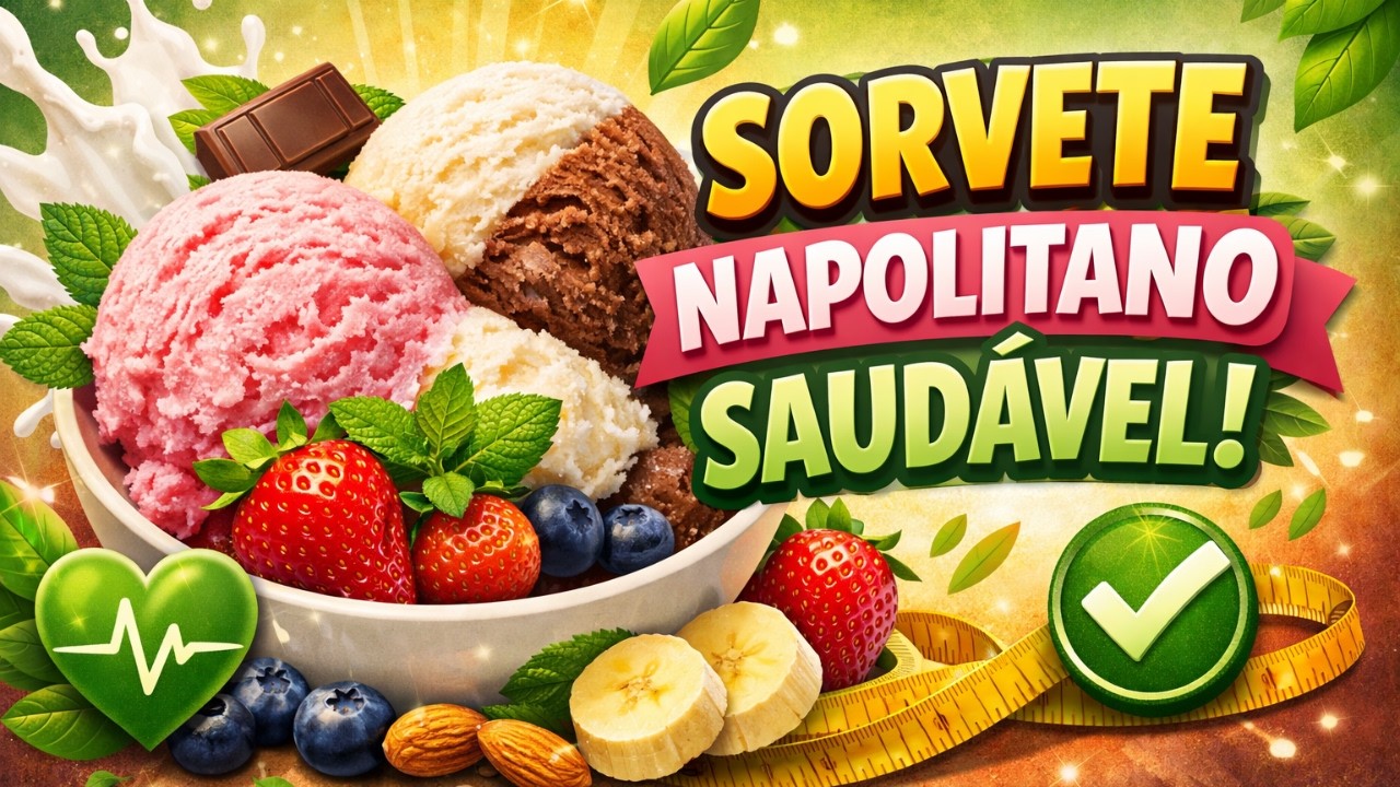 Sorvete Napolitano Saudável: Receita Simples e Natural