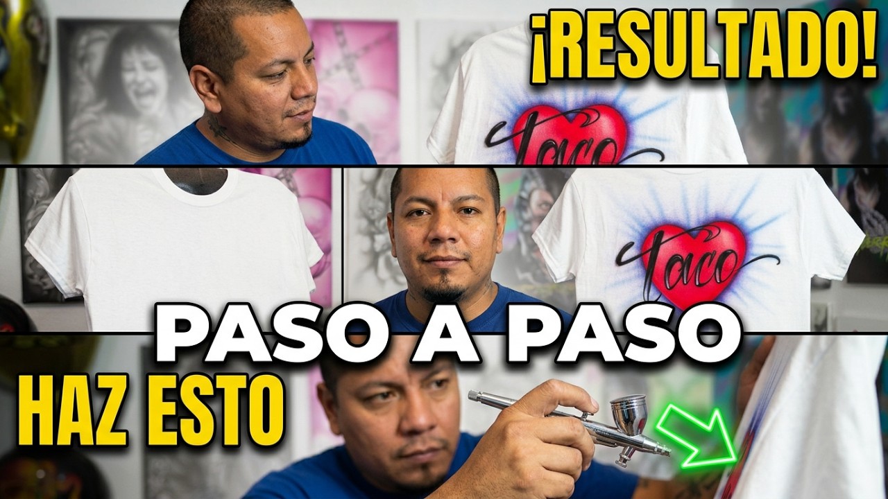 Como Aerografiar Una Camiseta para Principiantes