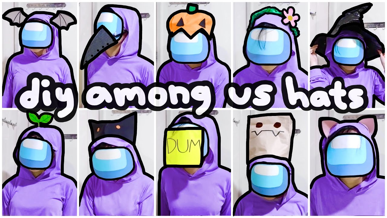 DIY Among Us hats for your Among Us halloween costume