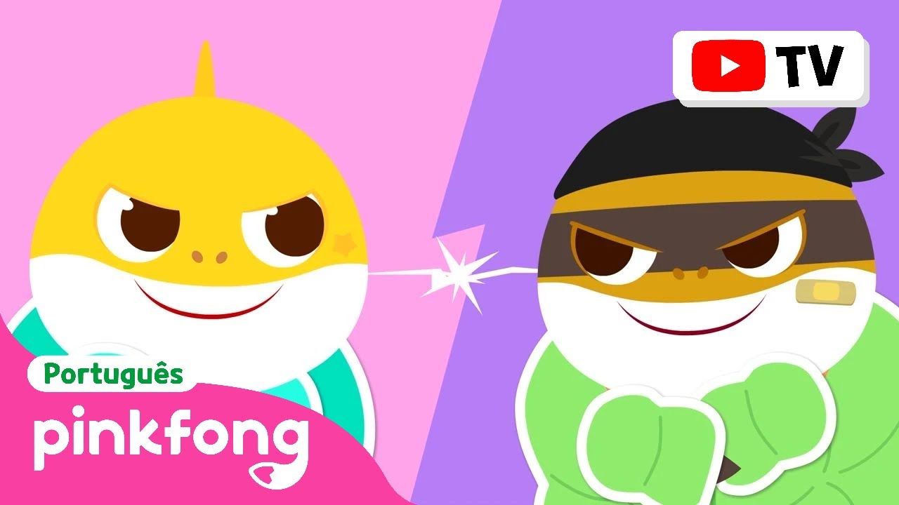 Bebê Tubarão vs. Bebê Tubarão Ladrão | Pinkfong, Bebê Tubarão! Canções para Crianças