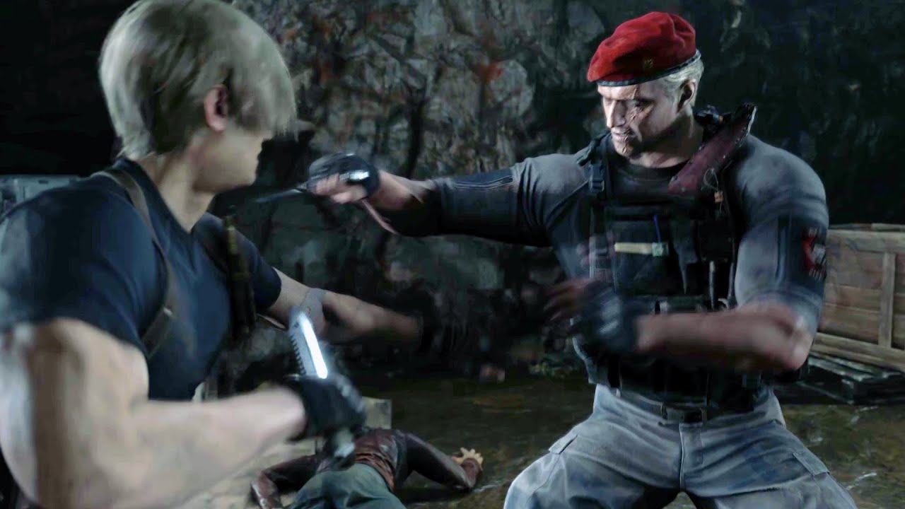 One of the Best Knife Fight Scenes in Video Game History (Leon vs. Major Krauser)