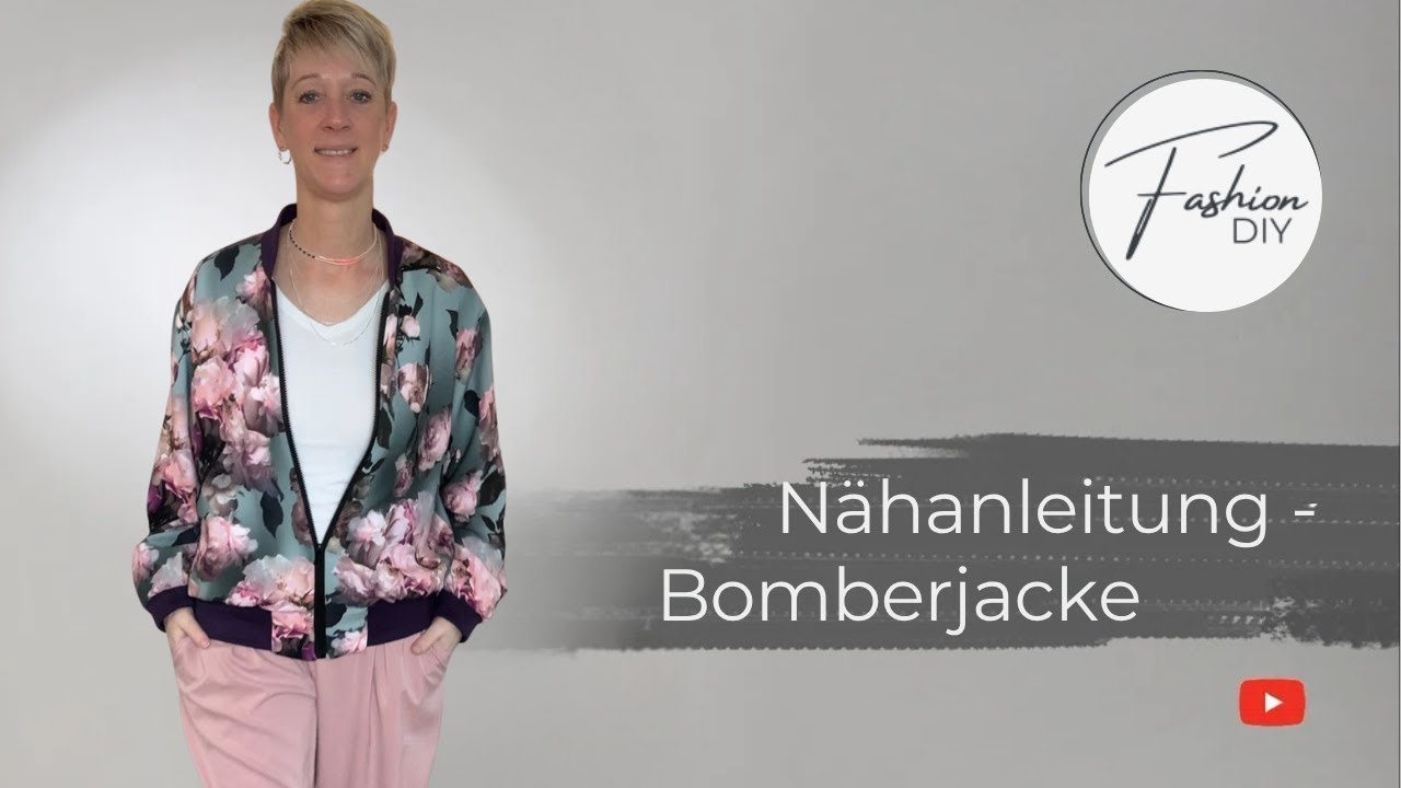 Nähanleitung - Bomberjacke I Blouson mit Futter und Taschen nähen