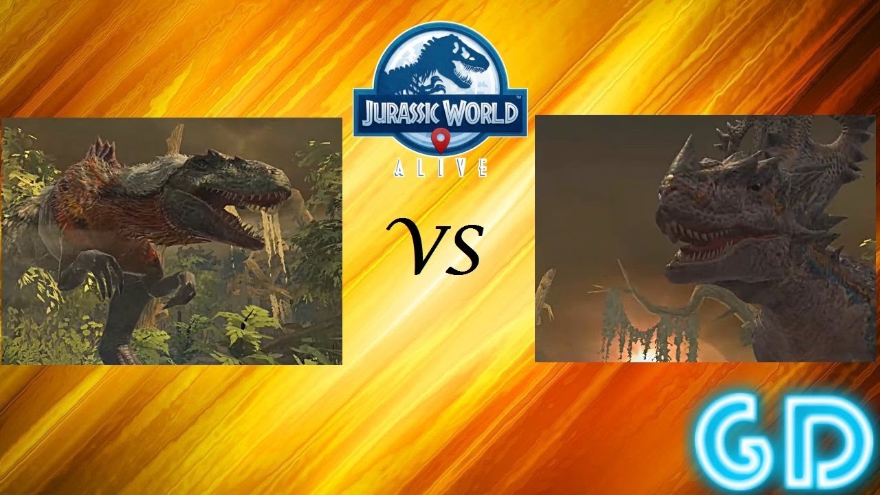Jurassic World Alive - Spinotahraptor vs Allosinosaurus