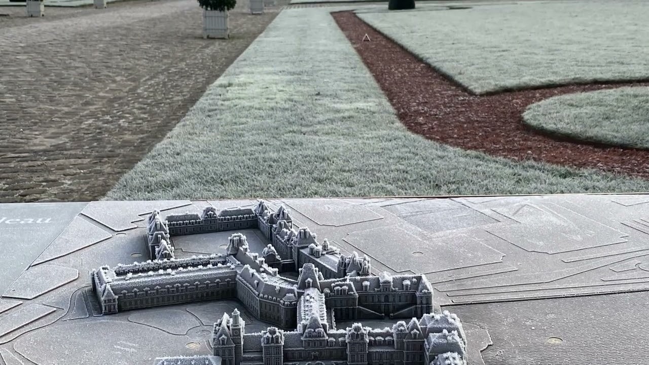 Château de Fontainebleau le 4 janvier 2026 sous le givre 