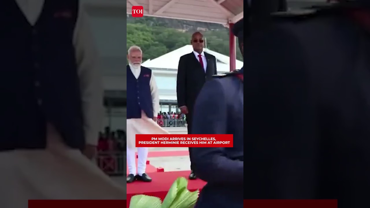 PM Modi Arrives In Seychelles, Receives Warm Welcome From Indian Diaspora